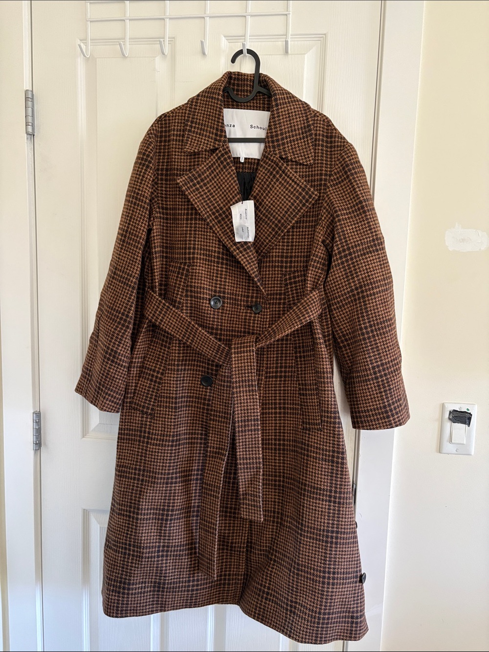 Proenza Schouler Plaid Double-Breasted Virgin Wool Coat